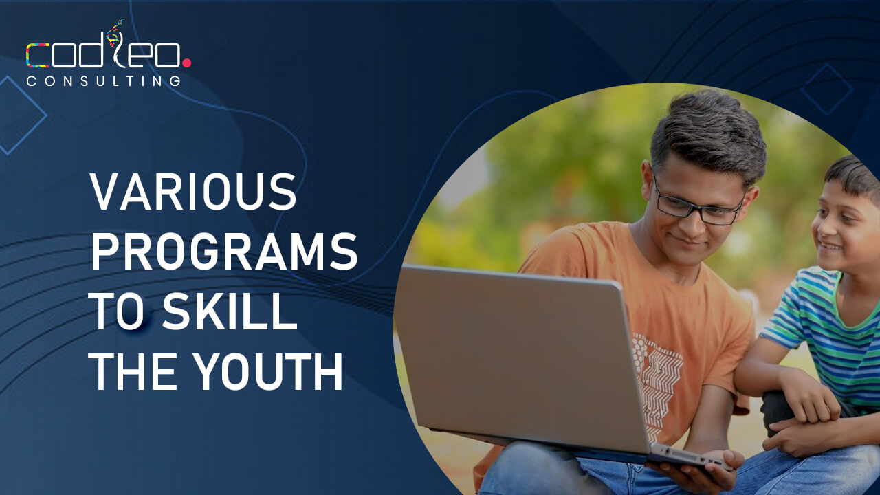 Youth learning through laptop