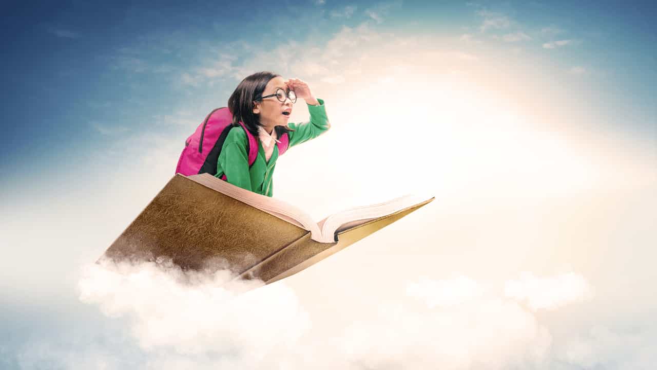 Girl Checking features of salesforce education cloud