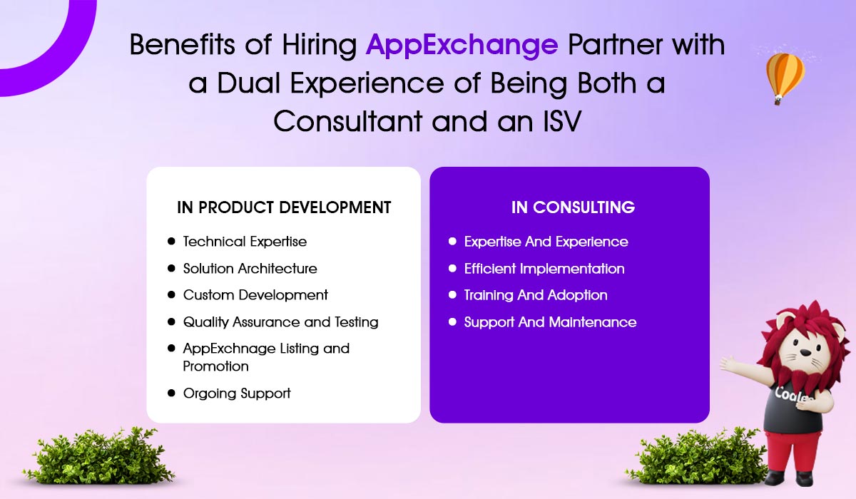benefits of hiring appexchange partner with a dual experience of being both a consultant and an isv