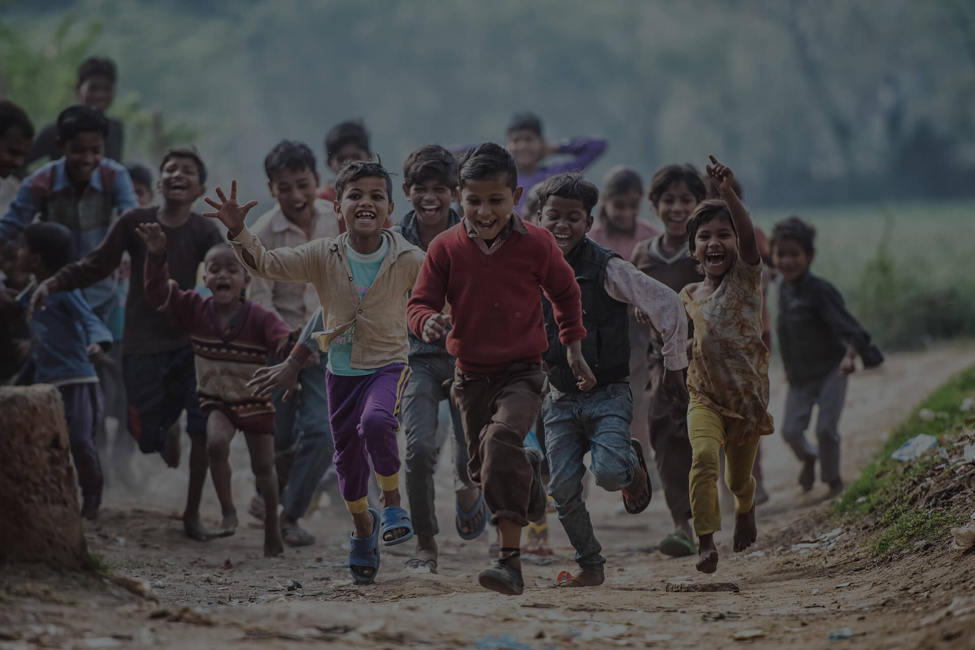 Image of children running
